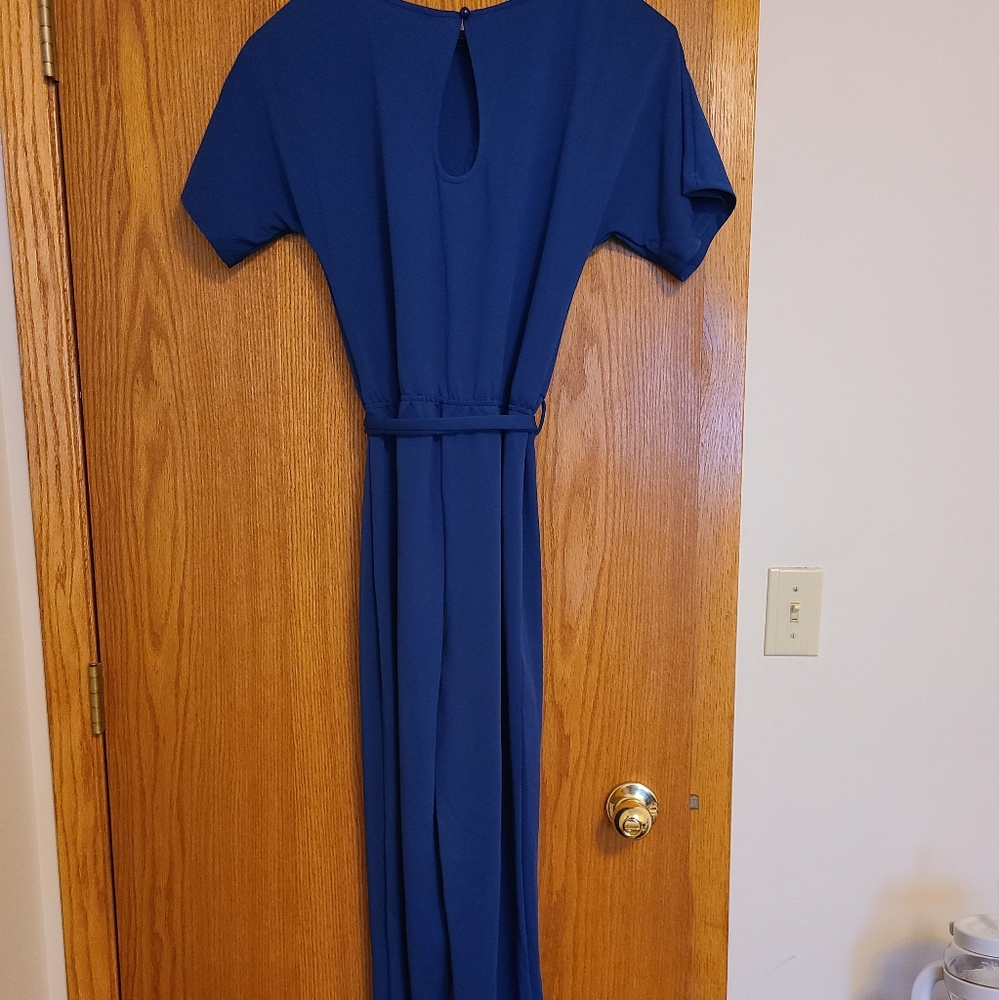 Acelitt Navy Blue belted jumpsuit Small